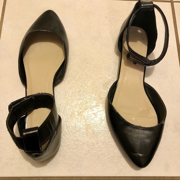 ASOS Black Flats with Gold Buckle Strap - Picture 7 of 7